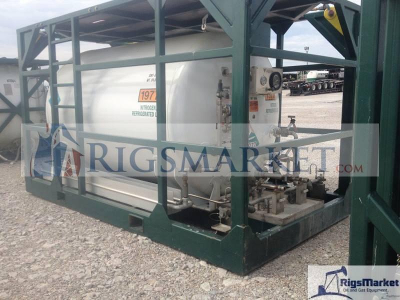 Skid mounted high pressure nitrogen pumper made by hydra rig