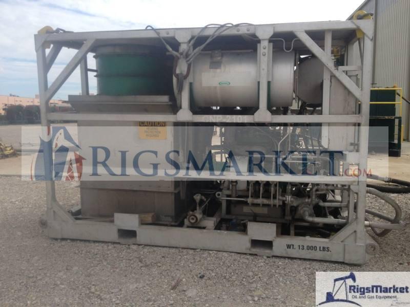 Skid mounted high pressure nitrogen pumper made by hydra rig