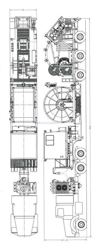 For sale is a 2006 Coiled tubing trailer, fully loaded. trailer with tractor, tubing and injector.