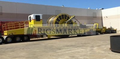 2-3/8 large pipe coiled tubing reel trailer