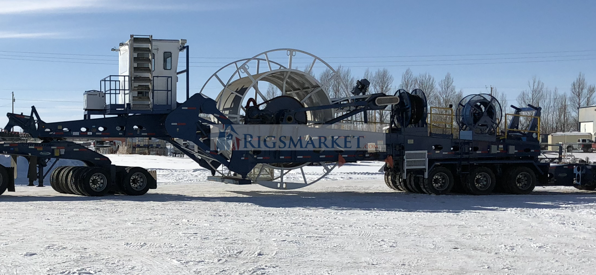 Large Pipe reel trailer