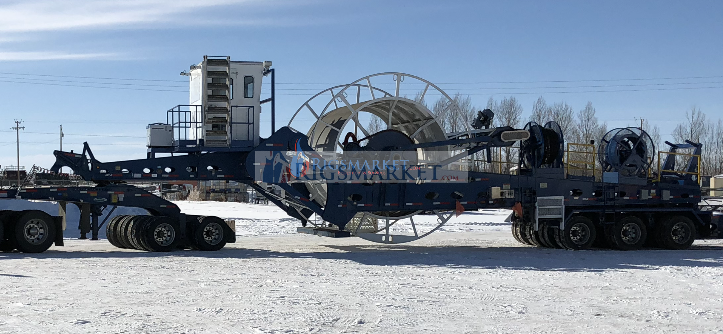 Large Pipe reel trailer