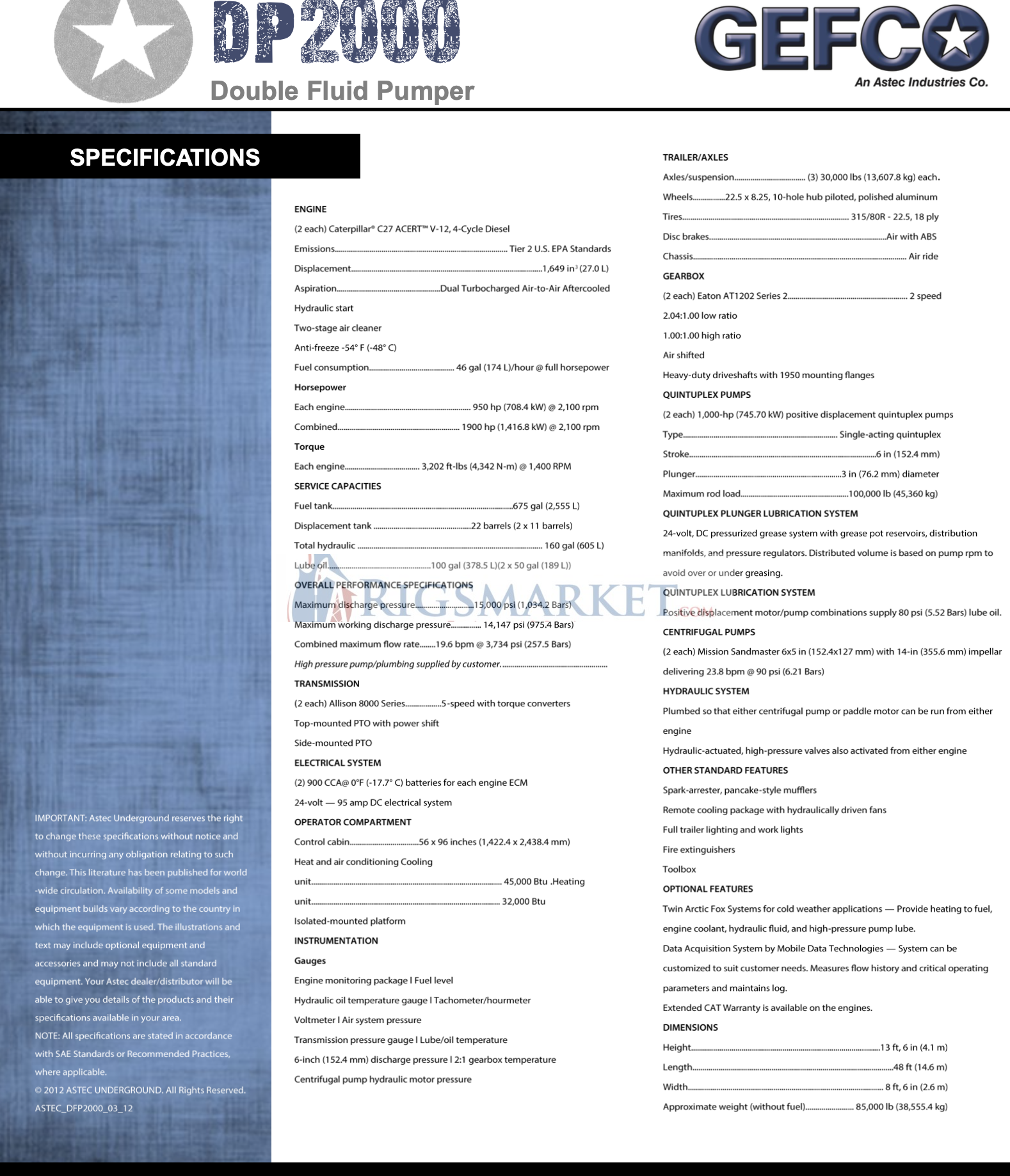 GEFCO DP 2000 DOUBLE PUMPER