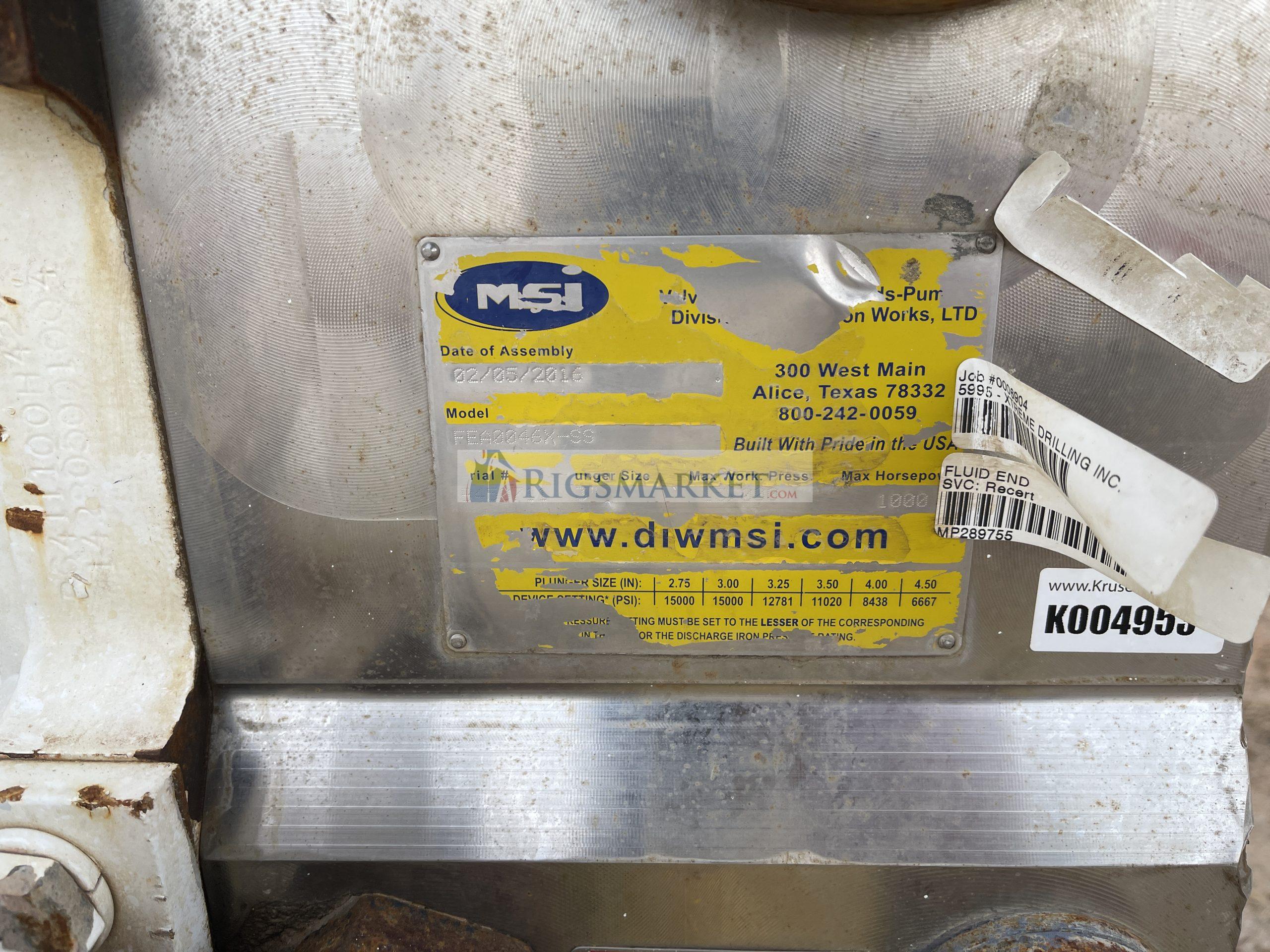 2019 SERVA QPA1000 3-Axle Quintuplex Double Pumper